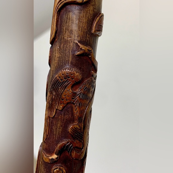 Antique Primitive South/Central American Hand Carved Folk Art Cane Walking Stick - Picture 3 of 16